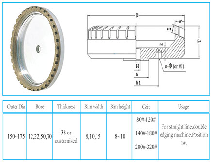金剛石金屬結(jié)合劑單面凹砂輪