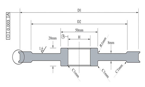 電鍍金剛石帶弧砂輪的圖紙